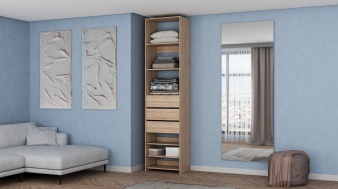 Стеллаж для одежды Мирта 77 BMS ширина 40-50 см