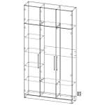 Распашной шкаф Вилета 6 (1200*2300*300)