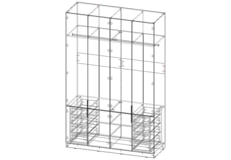 ЭСКИЗ00000147462 Шкаф распашной Фьорд 4 (1700х2600х600)