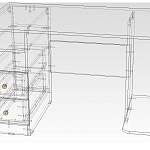 Чертеж Письменный стол Доминика 458 BMS