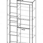 Чертеж Шкаф-сервант Генезис BMS