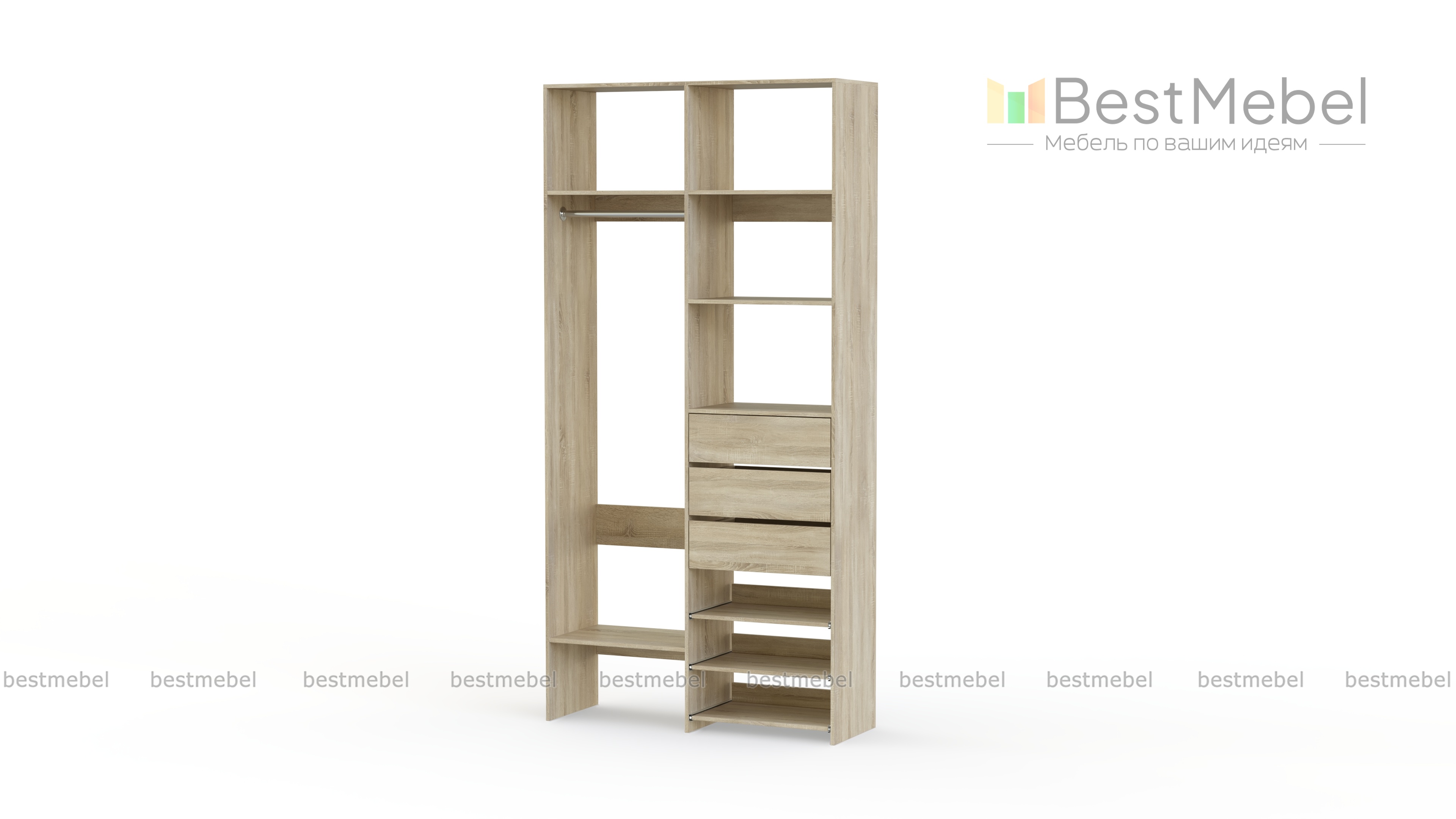 Стеллаж для одежды Мирта 84 BMS