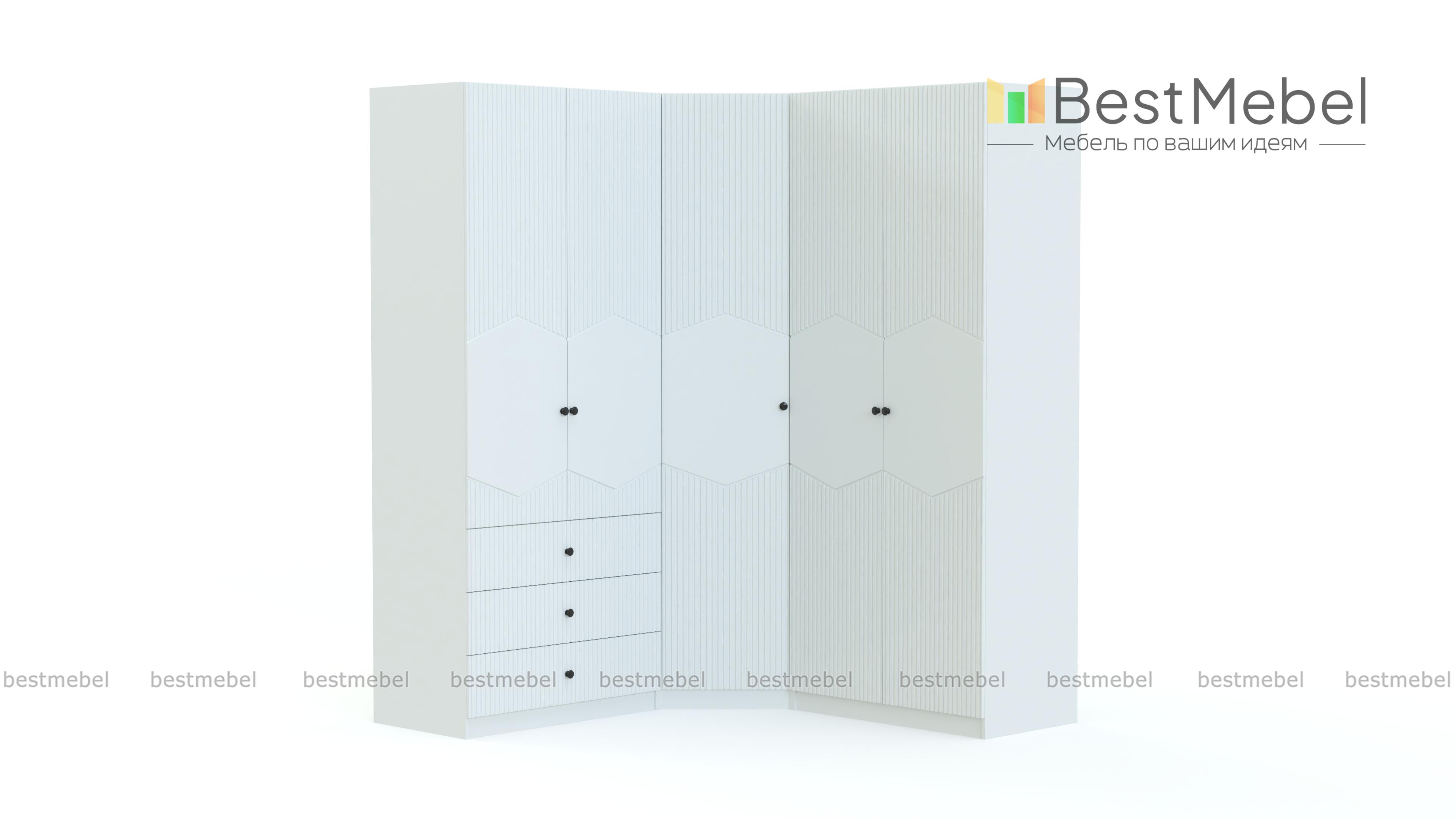 Шкаф угловой Клэр 28 BMS - Фото