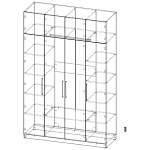 Распашной шкаф Вилета 8 (1700*2600*600)