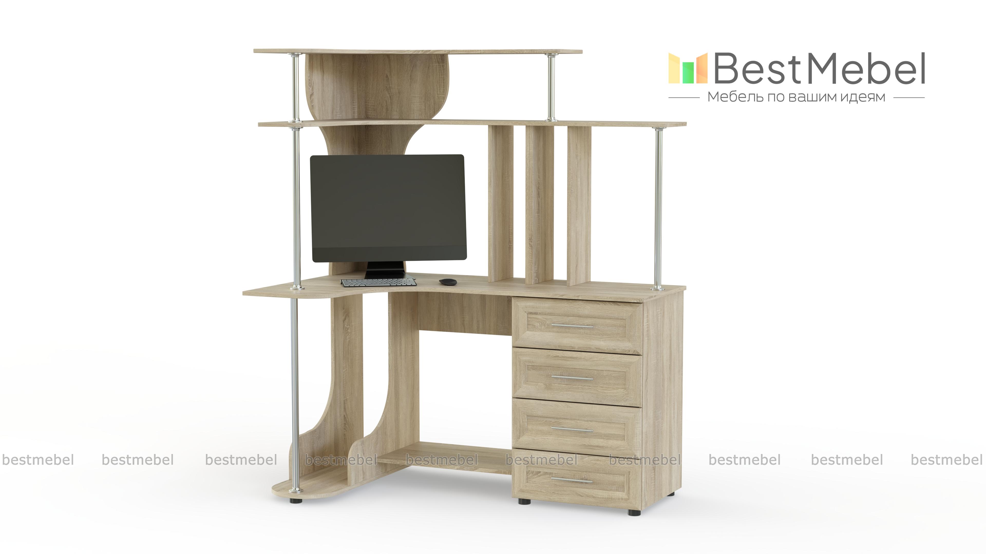 Компьютерный угловой стол Вулкан BMS - Фото