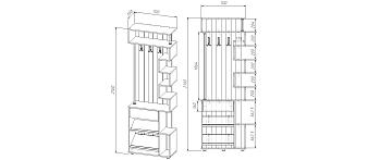 Прихожая Лорида  (700х2100х300)