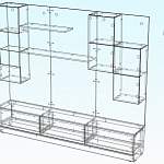 Чертеж Стенка для гостиной Ева М BMS