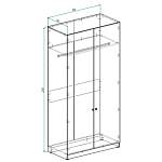 Схема сборки Шкаф распашной Бонн 2 BMS