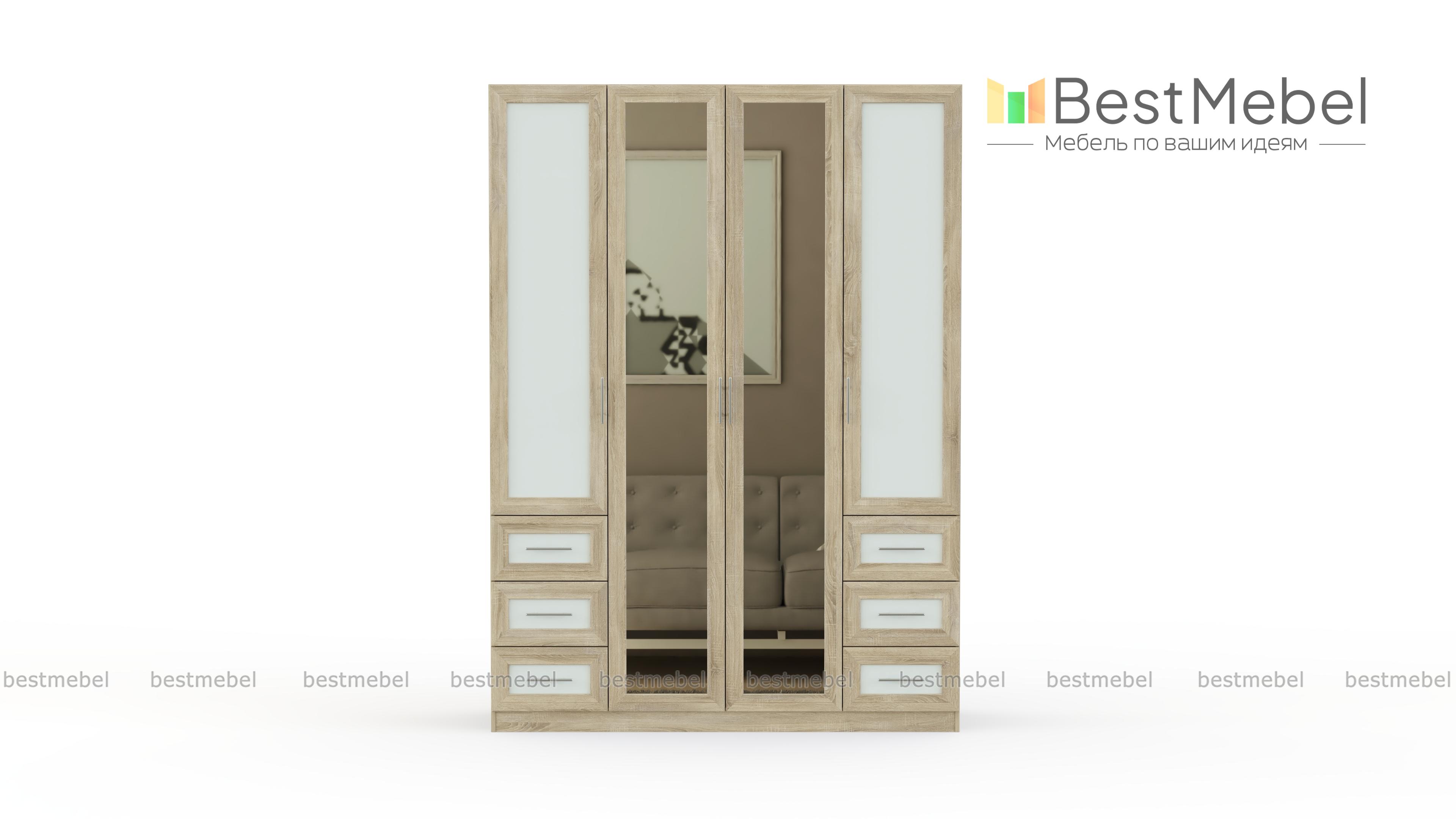 Распашной шкаф Крона 21 BMS - Фото