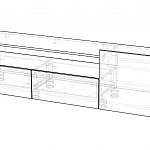 Чертеж Тумба под ТВ Модерно 8.1 BMS