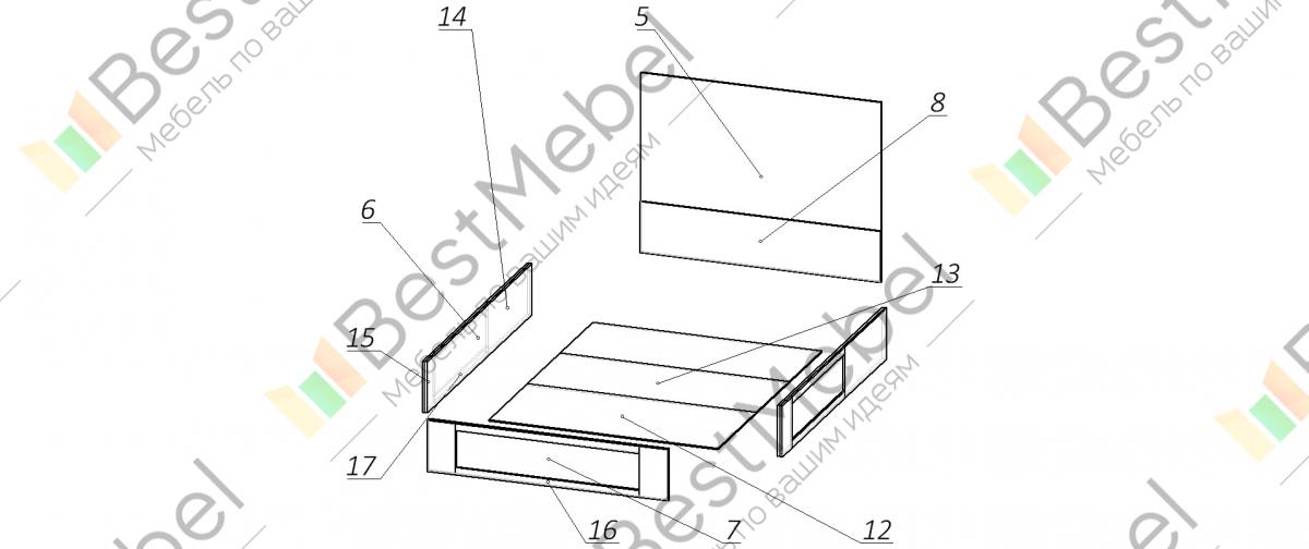 Кровать жаклин с ящиками схема сборки