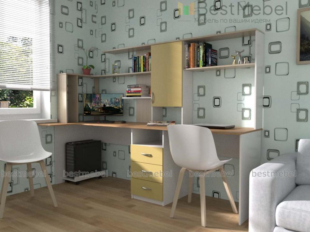 Угловой письменный стол для двоих Канзас 37 BMS - Фото