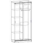 Шкафы-купе УЮТ 3 BMS (Белье - Платье (2))