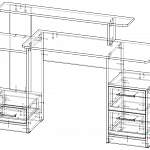 Чертеж Компьютерный стол Троян 2 BMS