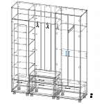 Прихожая Глория 136/02+102 BMS (Платяной отсек (станд. 1))