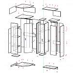 Схема сборки Угловой шкаф Сканди BMS