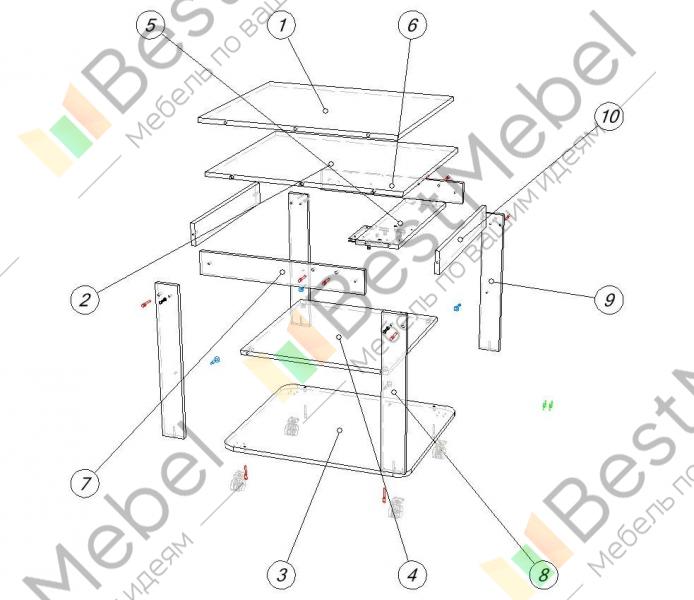 Журнальный стол консул 1 схема сборки