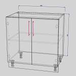 Шкаф нижний 2 двери Лайт BMS