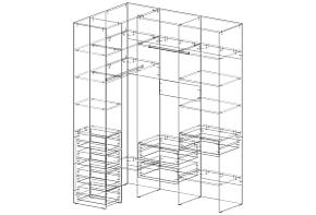 Гардеробная угловая Страйп 4  (1800х2400х1200)